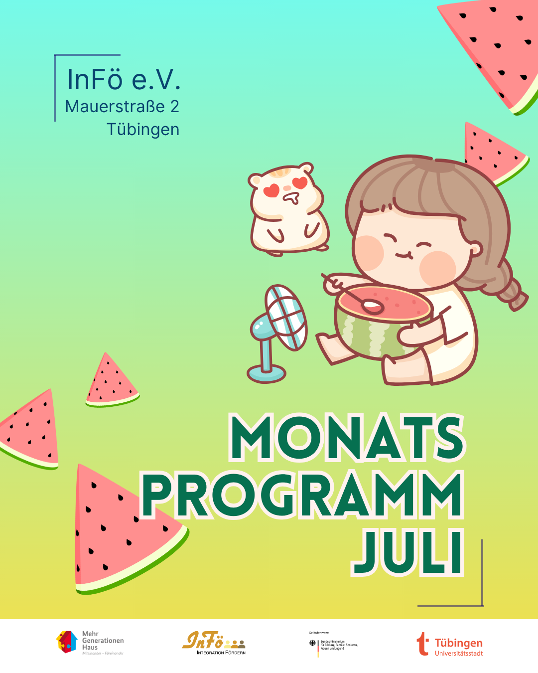 Monatsprogramm Juli im MGH InFö Tübingen