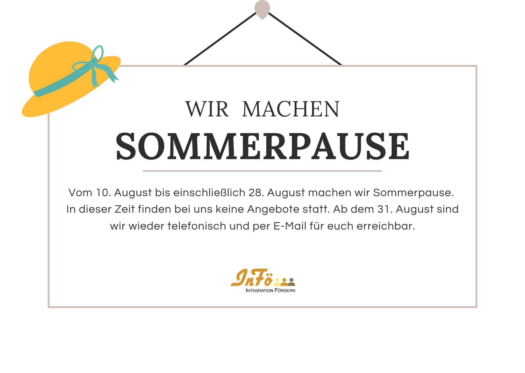 InFö gehen in die Sommerpause!
